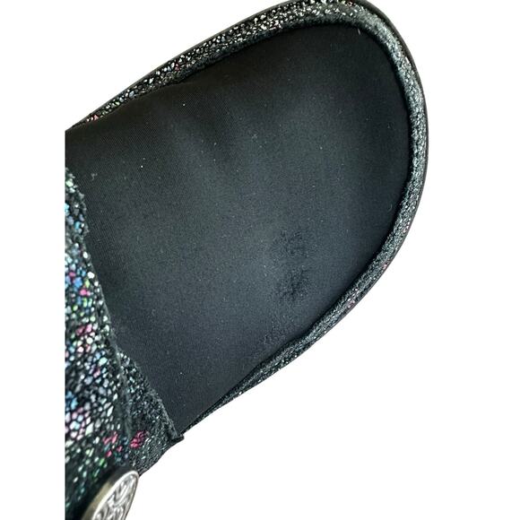 Alegria Dream Fit Dena black floral neoprene slip on shoes womens EU 36/ US 6 - Picture 10 of 12
